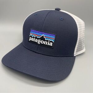Patagonia Navy P-6 Logo Trucker Hat